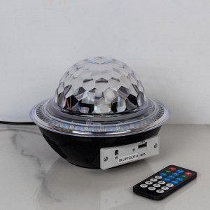 Световой прибор "Хрустальный шар", LED-30-220V, 2 динамика, Bluetooth, ЧЕРНЫЙ