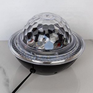 Световой прибор "Хрустальный шар", LED-30-220V, 2 динамика, Bluetooth, ЧЕРНЫЙ