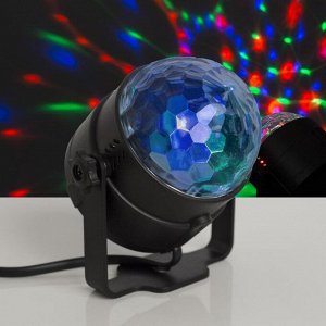 Luazon Lighting Световой прибор «Хрустальный шар» 7.5 см, пульт ДУ, свечение RGB, 220 В