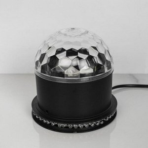 Luazon Lighting Световой прибор &quot;Хрустальный шар&quot;, LED-54-220V, 1 динамик, Bluetooth, ЧЕРНЫЙ