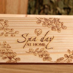 Ящик деревянный "Spa day at home", 24.5x14x8 см, микс