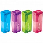 Точилка пластиковая Berlingo &quot;&quot;NeonBox&quot;&quot; 1 отверстие, контейнер, ассорти