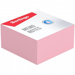 Блок для записи Berlingo ""Standard"" 9*9*4,5см, розовый