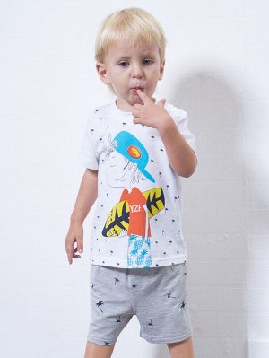 YINGZIFANG Шорты и футболка с мультипликационным, тропическим принтом для мальчиков