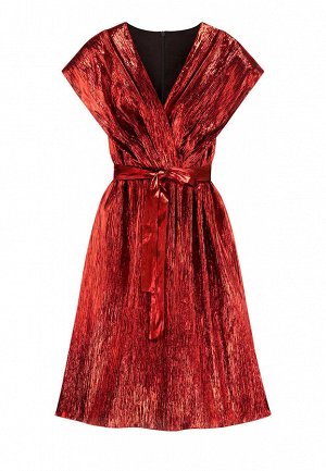 Платье из ламе, цвет красный