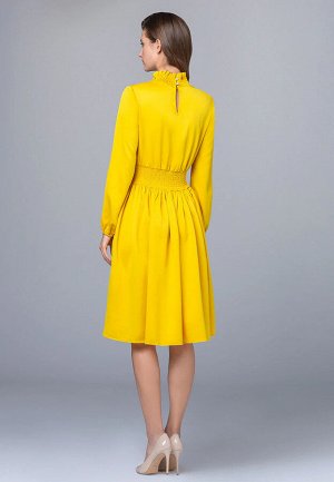 Платье из сатина, цвет желтый