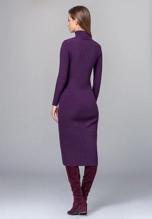 Вязаное платье, цвет фиолетовый