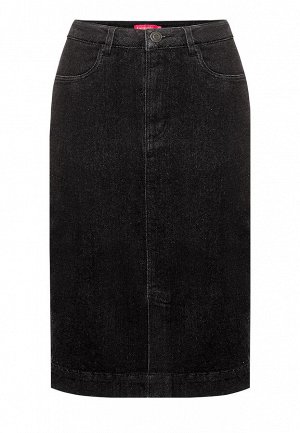 Юбка из джинсовой ткани, цвет чёрный