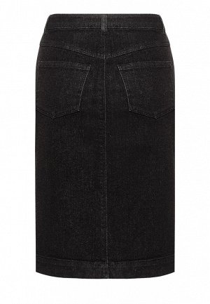 Юбка из джинсовой ткани, цвет чёрный