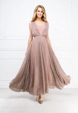 Платье длинное, цвет розовый