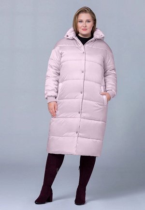Утеплённое стёганое пальто, цвет сиреневый