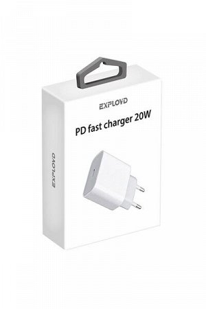 Быстрая зарядка для Apple, Exployd, 3A, PD, 20W, белый