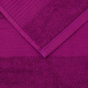 Полотенце махровое 70х130см, гладкокрашенное, 325г/м2, пурпурный (Россия)