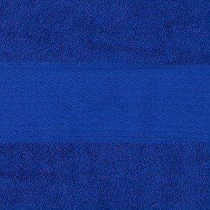 Полотенце махровое 70х130см, гладкокрашенное, 325г/м2, синий (Россия)