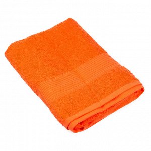 Полотенце махровое 70х130см, гладкокрашенное, 325г/м2, ярко-оранжевый (Россия)