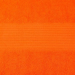 Полотенце махровое 70х130см, гладкокрашенное, 325г/м2, ярко-оранжевый (Россия)
