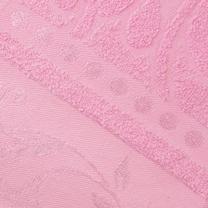 Полотенце махровое, набор 3шт: 70х130см, 50х90см, 35х60см, гладкокрашенное, 375г/м2, розовый (Россия)
