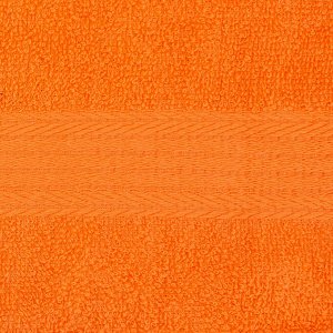 Полотенце махровое 35х60см, гладкокрашенное, 325г/м2, оранжевый (Россия)