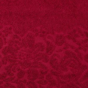 Полотенце махровое 35х60см, гладкокрашенное, 350г/м2, темно-бордовый (Россия)