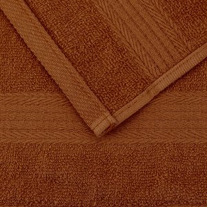 Полотенце махровое 50х90см, гладкокрашенное, 325г/м2, коричневый (Россия)
