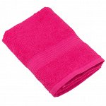 Полотенце махровое 50х90см, гладкокрашенное, 325г/м2, фуксия (Россия)