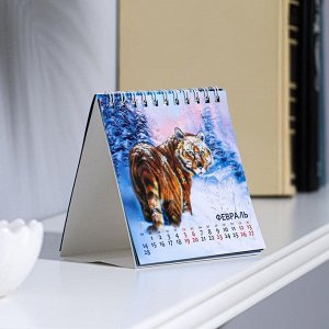 Календарь настольный, домик "Символ года-1" 10х10 см, 2022 год