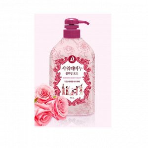 MUKUNGHWA Увлажняющее и отшелушивающее жидкое мыло для тела с растительными экстрактами (успокаивающий аромат розы) 700 мл / 8