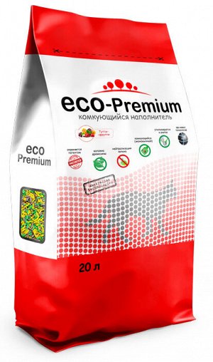 ECO Premium Тутти-фрутти наполнитель древесный  1,9 кг 5 л
