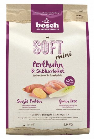 Bosch Soft Mini с цесаркой и бататом полувлажный корм для собак 1 кг