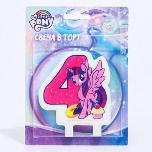 Свеча в торт цифра 4, Little Pony