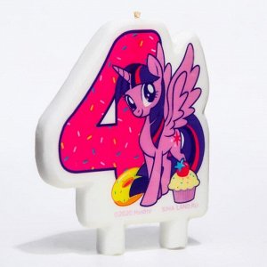 Свеча в торт цифра 4, Little Pony