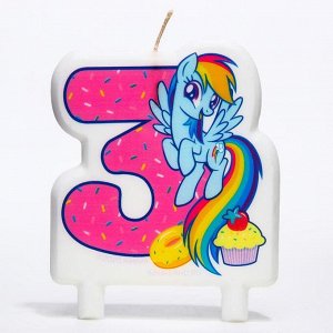 Свеча в торт цифра 3, Little Pony