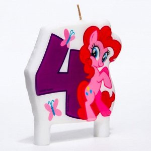 Свеча в торт цифра 4, Little Pony