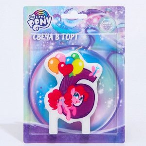 Свеча в торт цифра 6, Little Pony