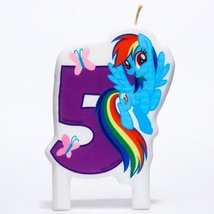 Свеча в торт цифра 5, Little Pony