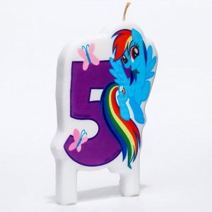 Свеча в торт цифра 5, Little Pony