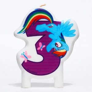 Свеча в торт цифра 3, Little Pony