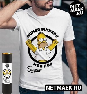 футболка homer simpson woo hoo / модель унисекс / размер 4xl (56-58)