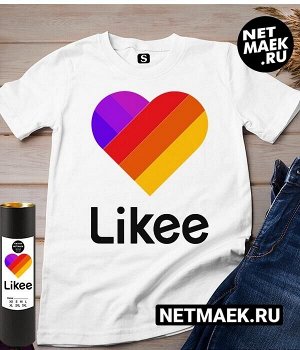 футболка с рисунком likee new сердце / цвет белый / модель унисекс / размер xl (50-52) /