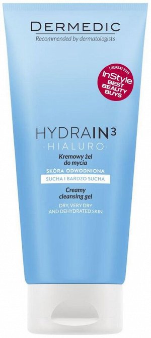 Дермедик Гель-крем для умывания Гидреин 3 Гиалуро Creamy Cleansing Gel, 200 мл (Dermedic, Hydrain)