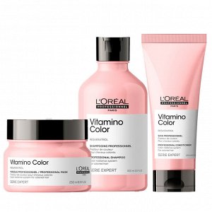 Набор Vitamino Color: Шампунь, 300 мл + Кондиционер, 200 мл + Маска, 250 мл (Виртуальные наборы, Serie Expert)