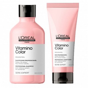 Набор Vitamino Color: Шампунь, 300 мл + Кондиционер, 200 мл (Виртуальные наборы, Serie Expert)