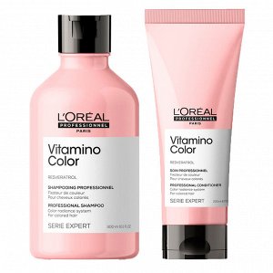 LOREAL PROFESSIONNEL Лореаль Профессионель Набор Vitamino Color: Шампунь, 300 мл + Кондиционер, 200 мл (L&#039;oreal Professionnel, Serie Expert)