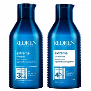 Редкен Набор: Восстанавливающий шампунь для ослабленных и поврежденных волос, 300 мл + Восстанавливающий кондиционер для ослабленных и поврежденных волос, 300 мл (Redken, Уход за волосами)