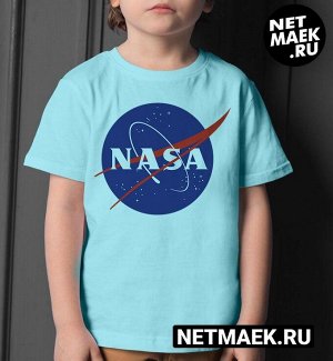Детская футболка для девочки nasa, цвет голубой