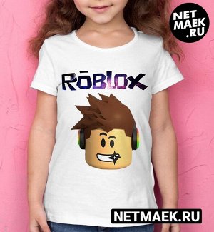 Детская футболка для девочки roblox, цвет белый