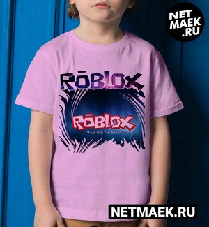Детская футболка для девочки roblox (роблокс) new, цвет розовый