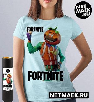 Женская футболка fortnite tomatohead, цвет голубой