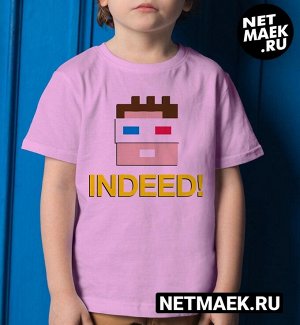 Детская футболка для девочки майнкрафт indeed, цвет розовый