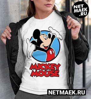 Женская футболка mickey mouse, цвет белый